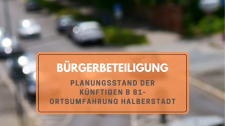 Schild mit Titel zur Bürgerbeteiligung